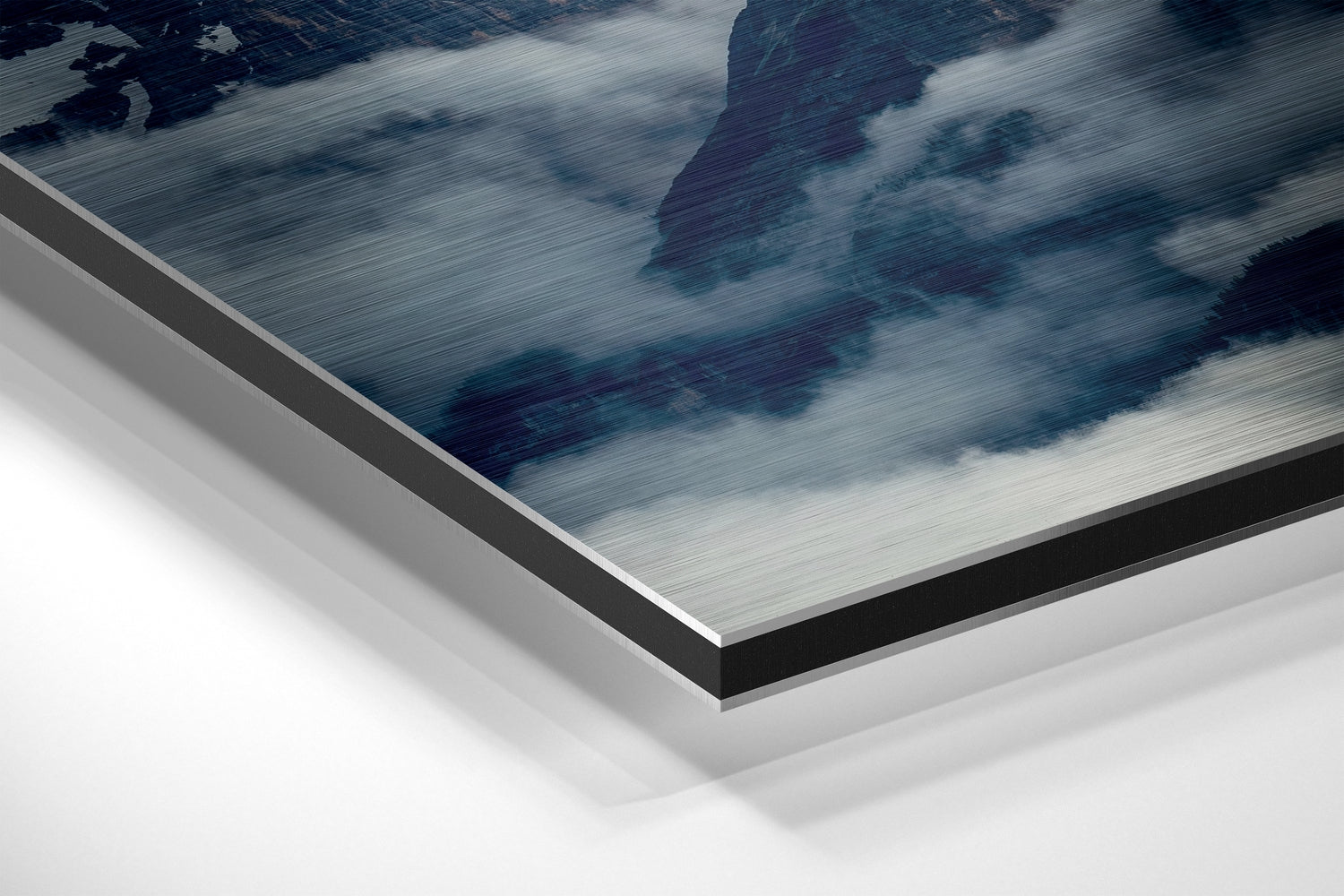 Mountain View Brushed Aluminium Dibond Wall Art
