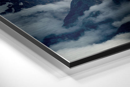 Mountain View Brushed Aluminium Dibond Wall Art