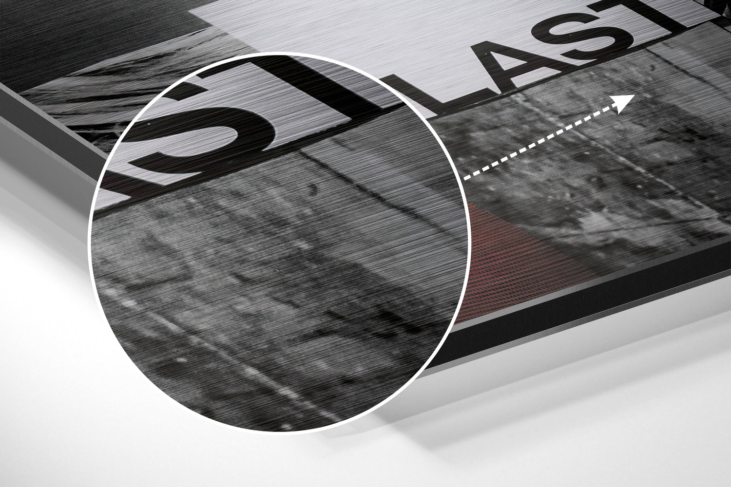 Red and Black Magazine Collage Brushed Aluminium Dibond Wall Art