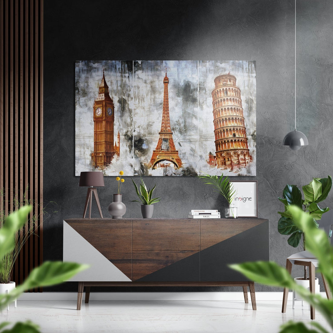 Iconic Buildings Brushed Aluminium Dibond Wall Art