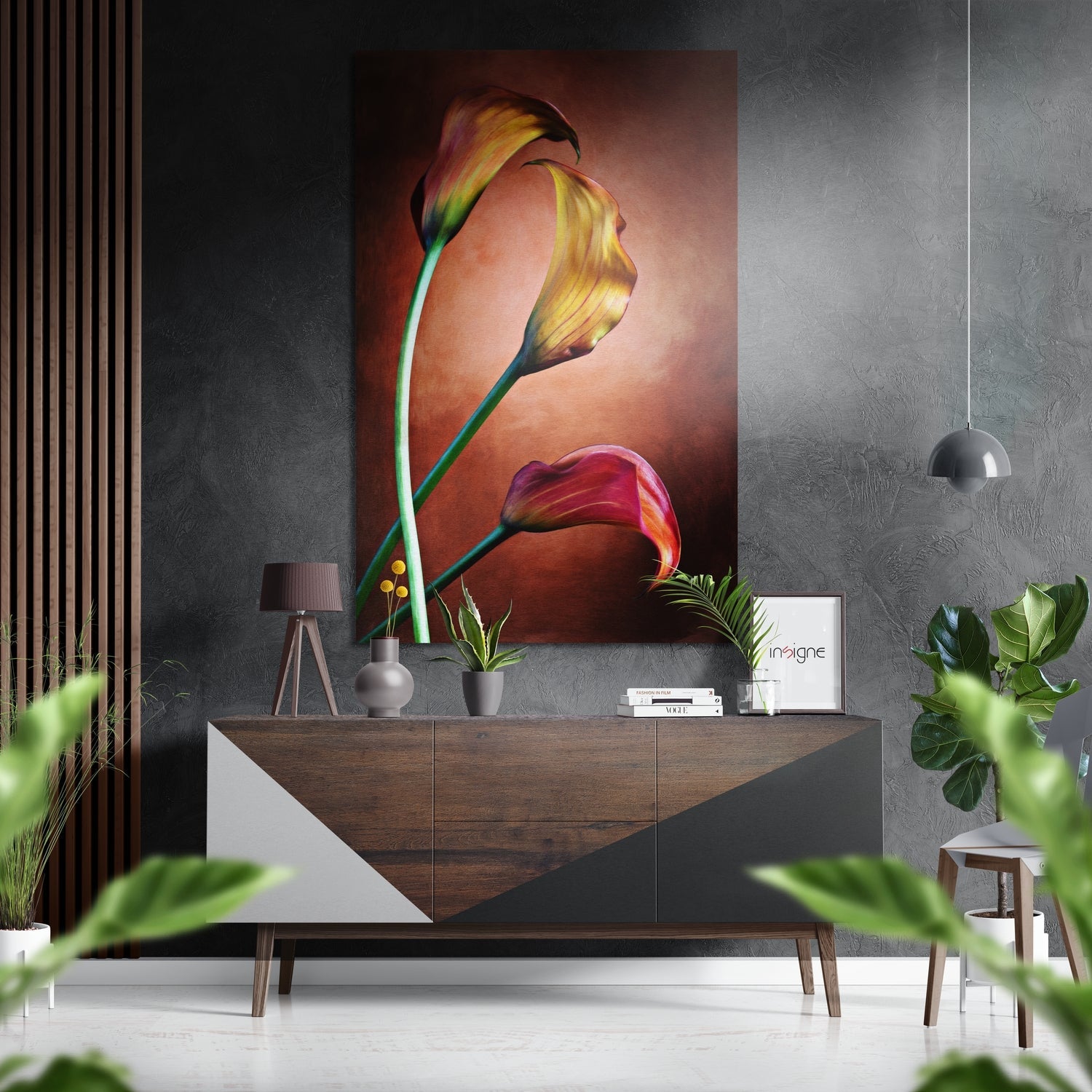 Lilly  Brushed Aluminium Dibond Wall Art