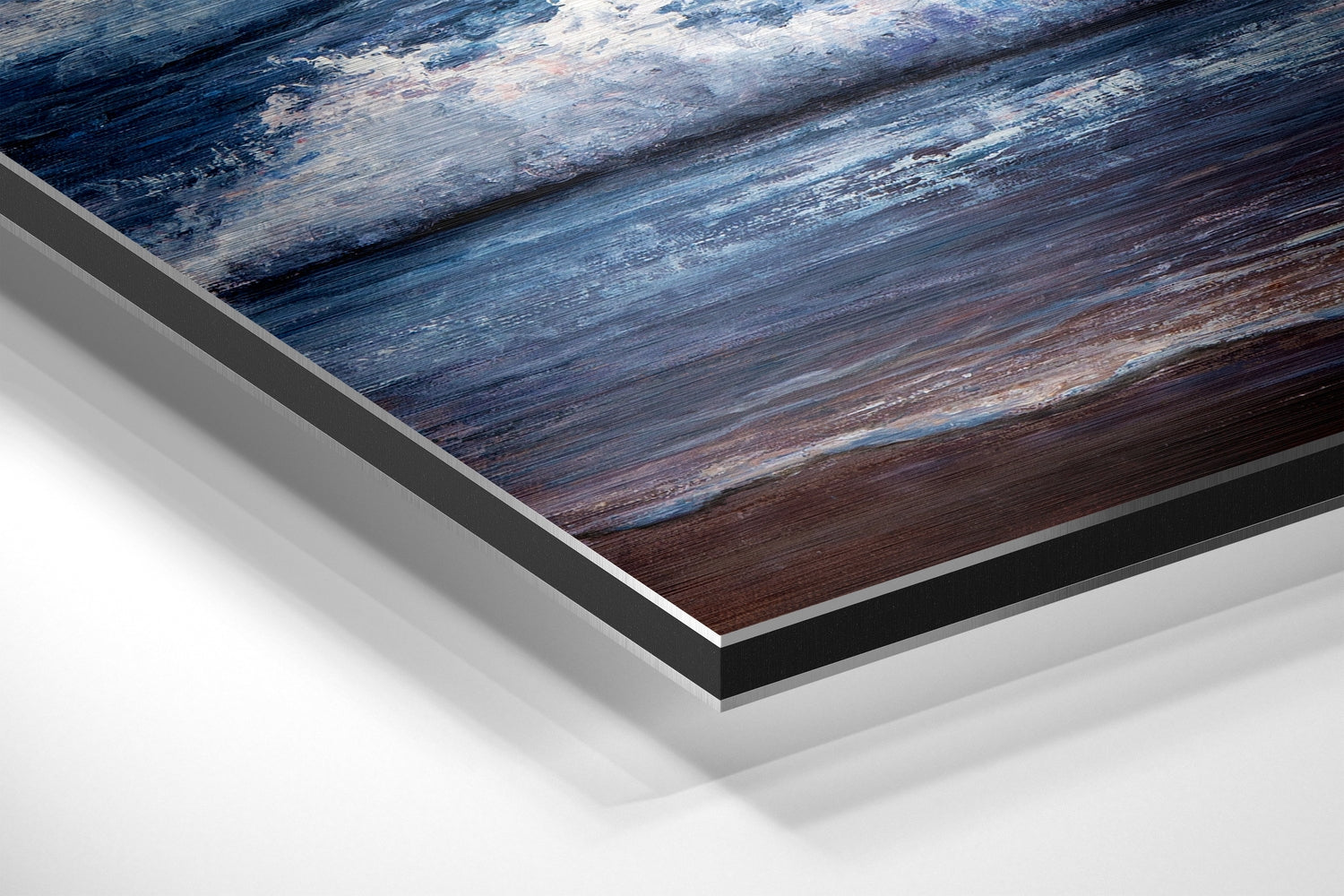 Waves Brushed Aluminium Dibond Wall Art