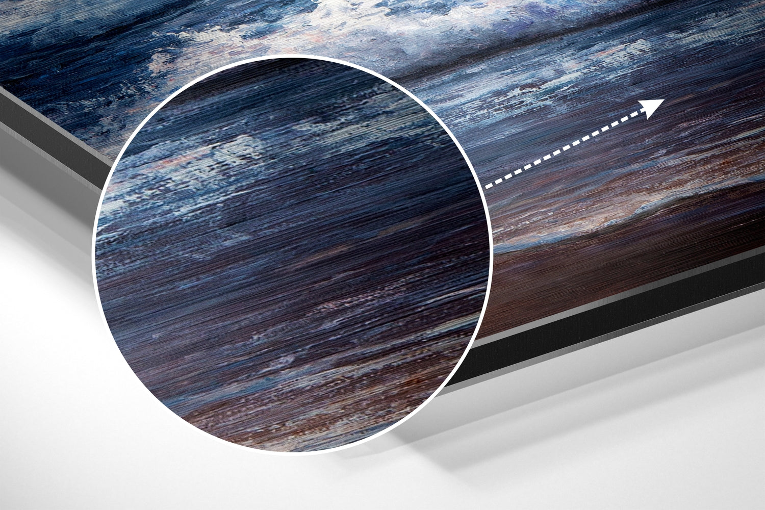 Waves Brushed Aluminium Dibond Wall Art