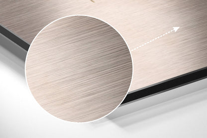 Navy Blob Gold Line Loops Abstract Brushed Aluminium Dibond Wall Art