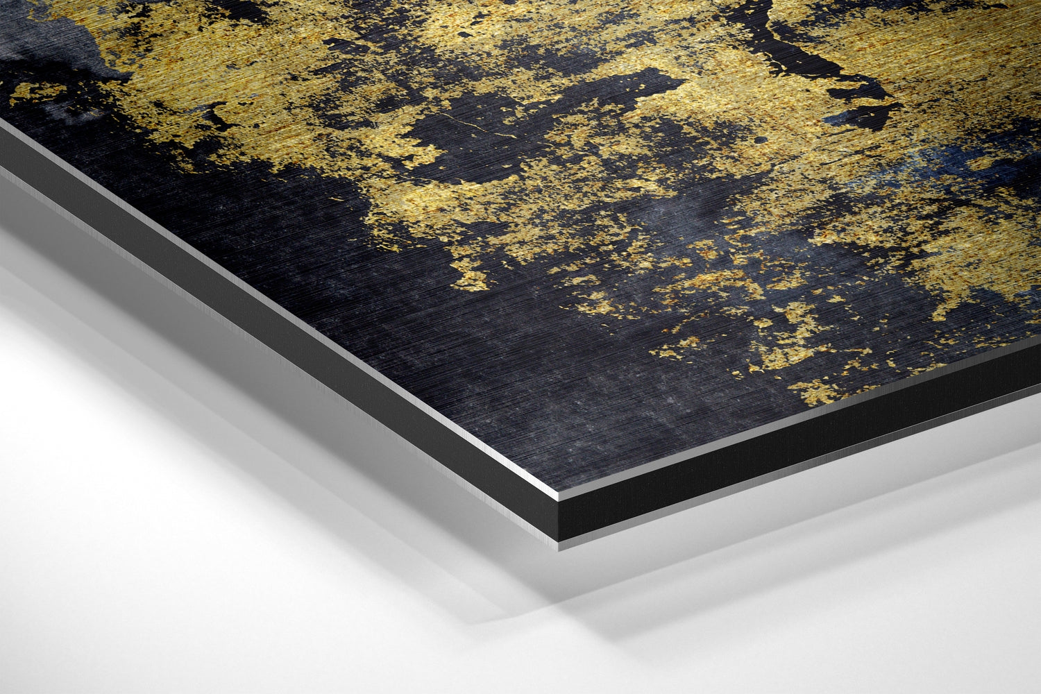 Abstract Gold Brushed Aluminium Dibond Wall Art