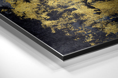 Abstract Gold Brushed Aluminium Dibond Wall Art