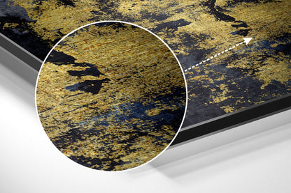 Abstract Gold Brushed Aluminium Dibond Wall Art