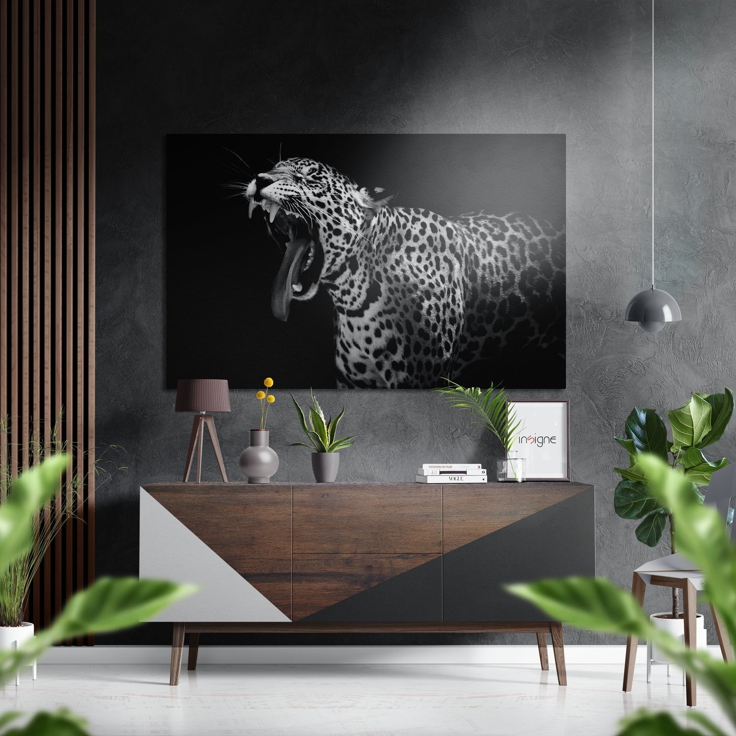 Leopard Brushed Aluminium Dibond Wall Art