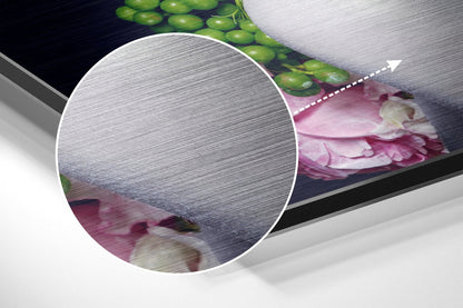 Women in Flowers Brushed Aluminium Dibond Wall Art