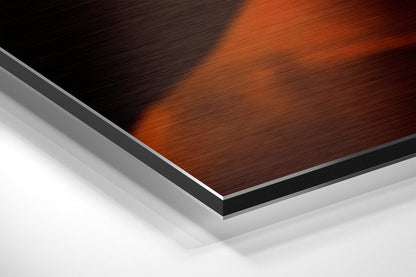 Red Smoke Brushed Aluminium Dibond Wall Art