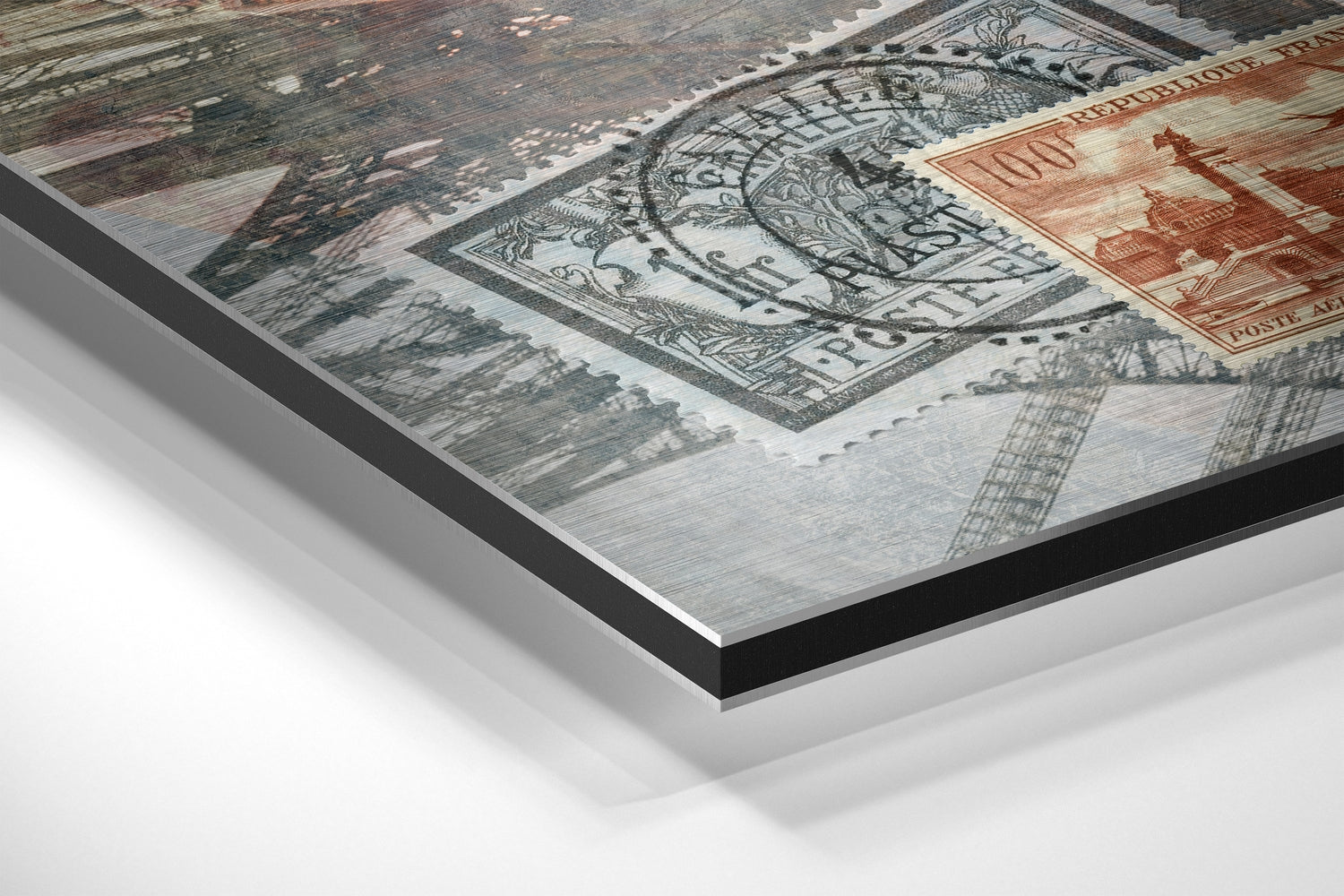 Eiffel Tower Brushed Aluminium Dibond Wall Art
