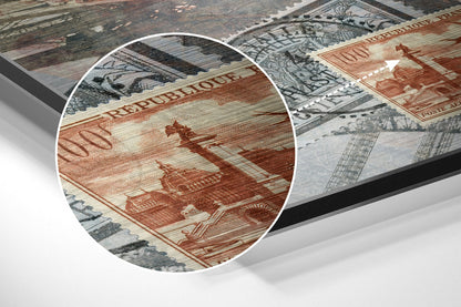 Eiffel Tower Brushed Aluminium Dibond Wall Art