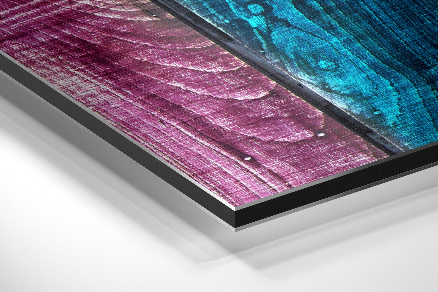 Colorful Wooden Brushed Aluminium Dibond Wall Art
