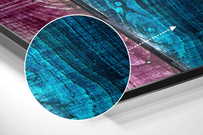 Colorful Wooden Brushed Aluminium Dibond Wall Art