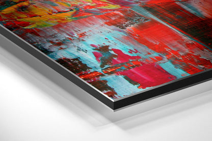 Abstract Colors Brushed Aluminium Dibond Wall Art