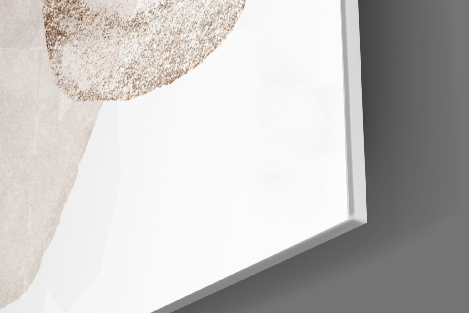 Navy Blush Gold Dotted Circles Glass Wall Art