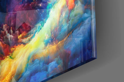 Colorful Space Glass Wall Art