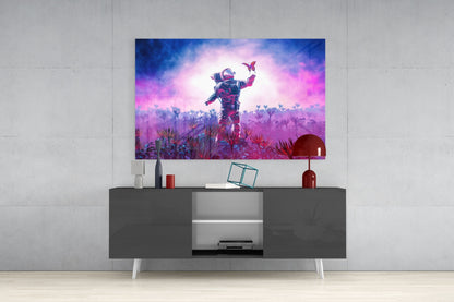 Land of Butterflies Glass Wall Art