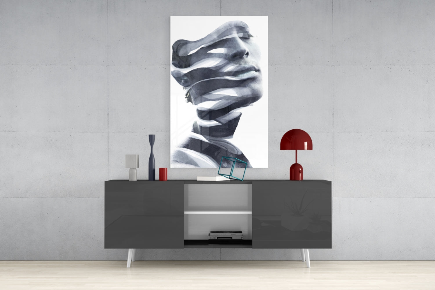 Man Glass Wall Art
