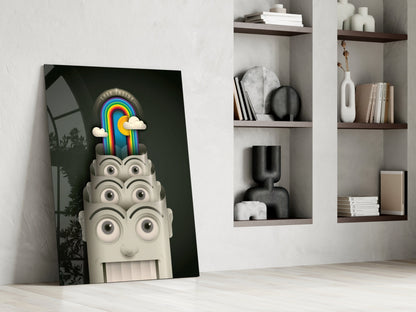 Rainbow Machine Glass Wall Art