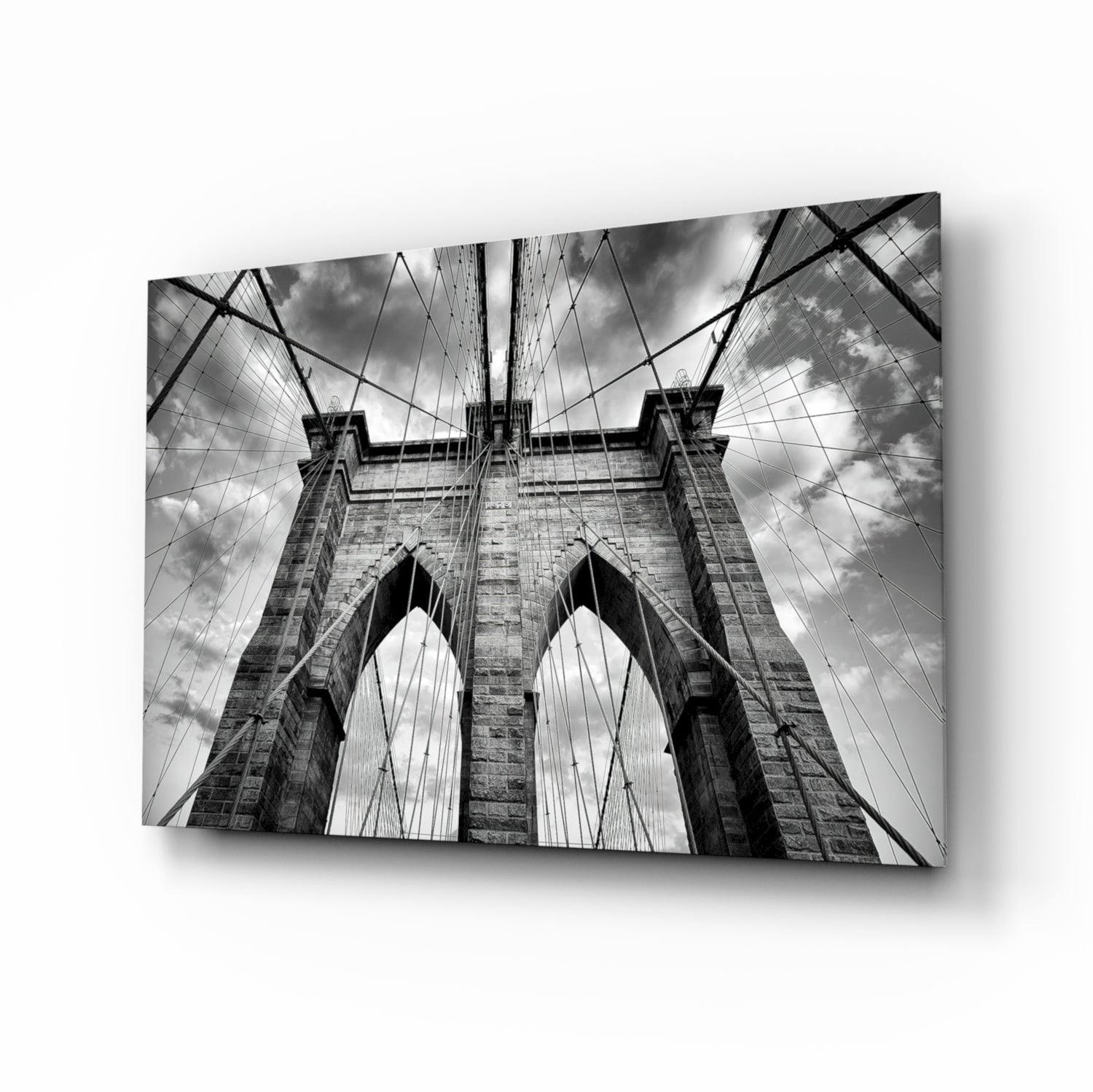 Bridge Arches Upward View Glass Wall Art
