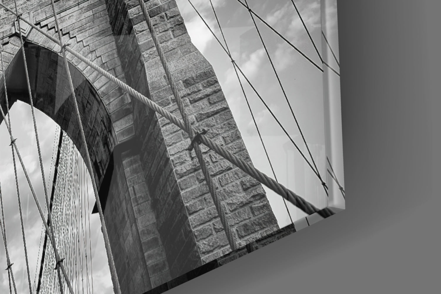 Bridge Arches Upward View Glass Wall Art