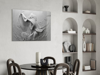 Relief Woman Glass Wall Art