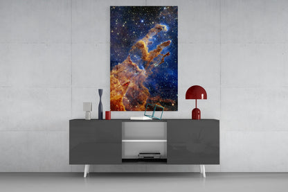 Pillars of Creation Nebula Glass Wall Art