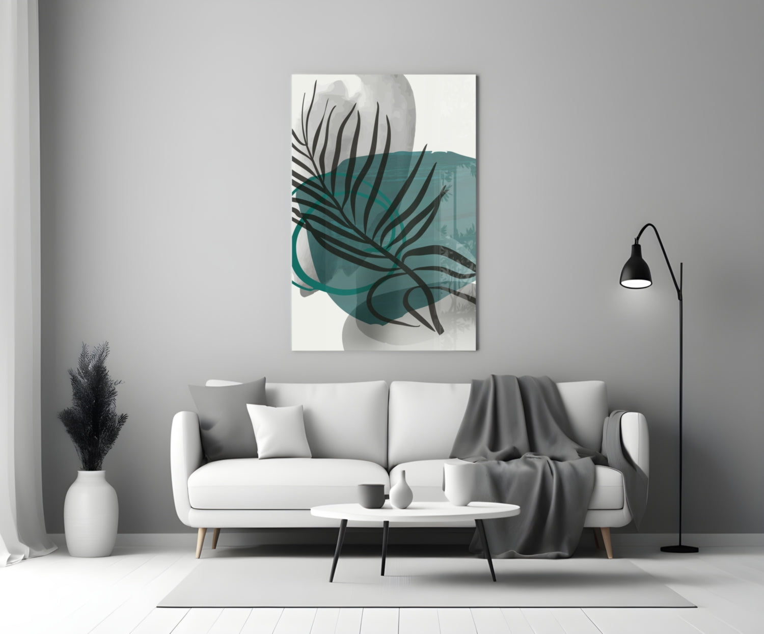 Autumn Green Glass Wall Art