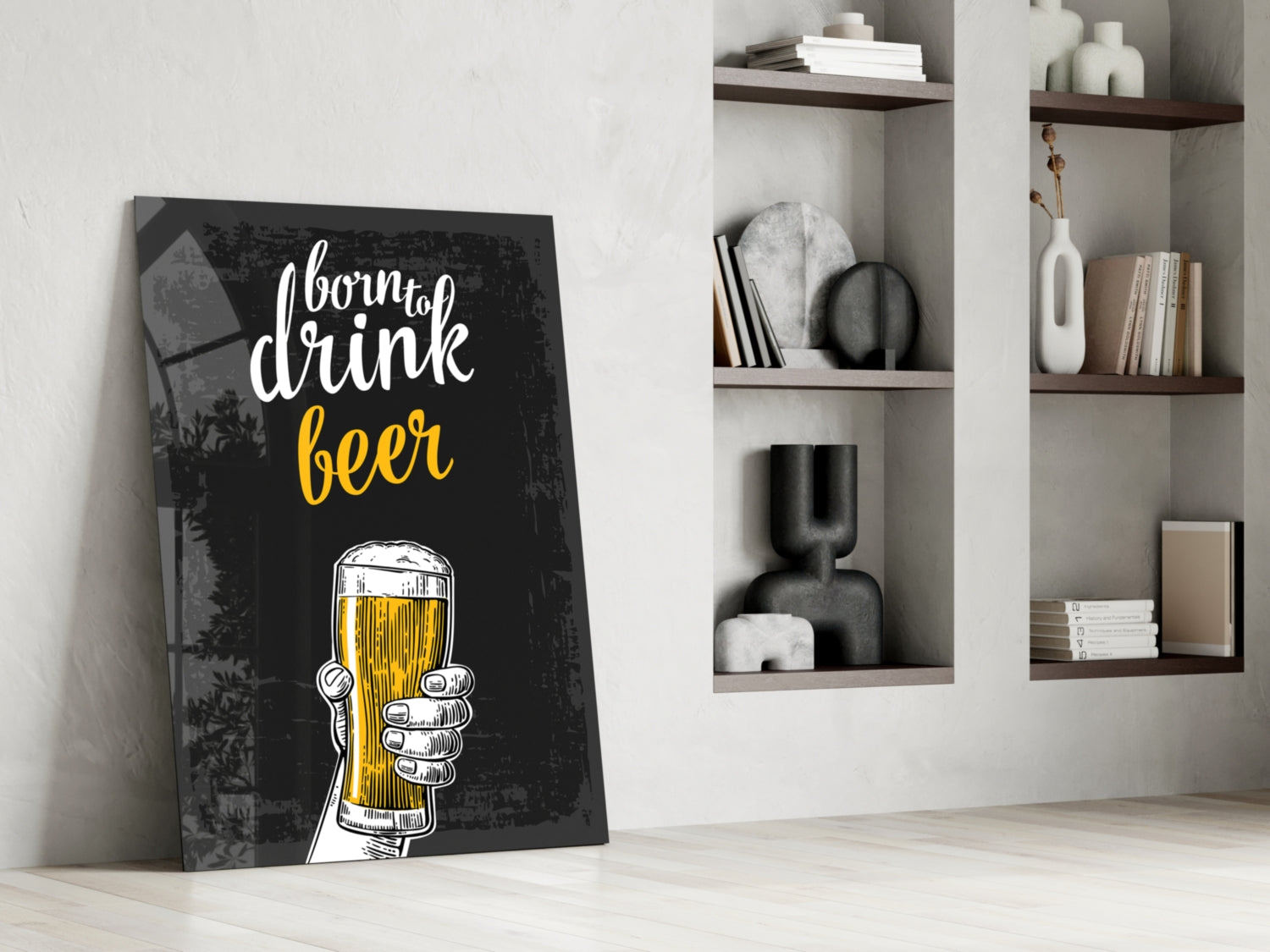 Born To Drink Beer Raised Glass Wall Art