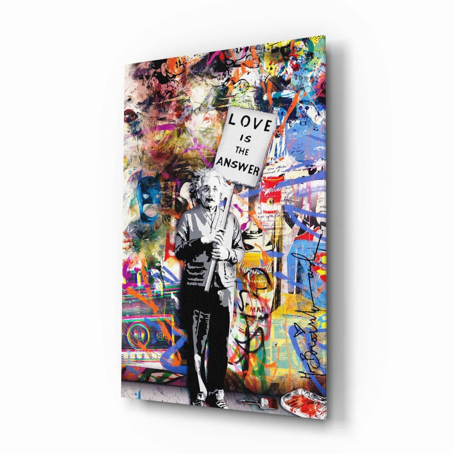 Love is the Answer Street Art Glass Wall Art