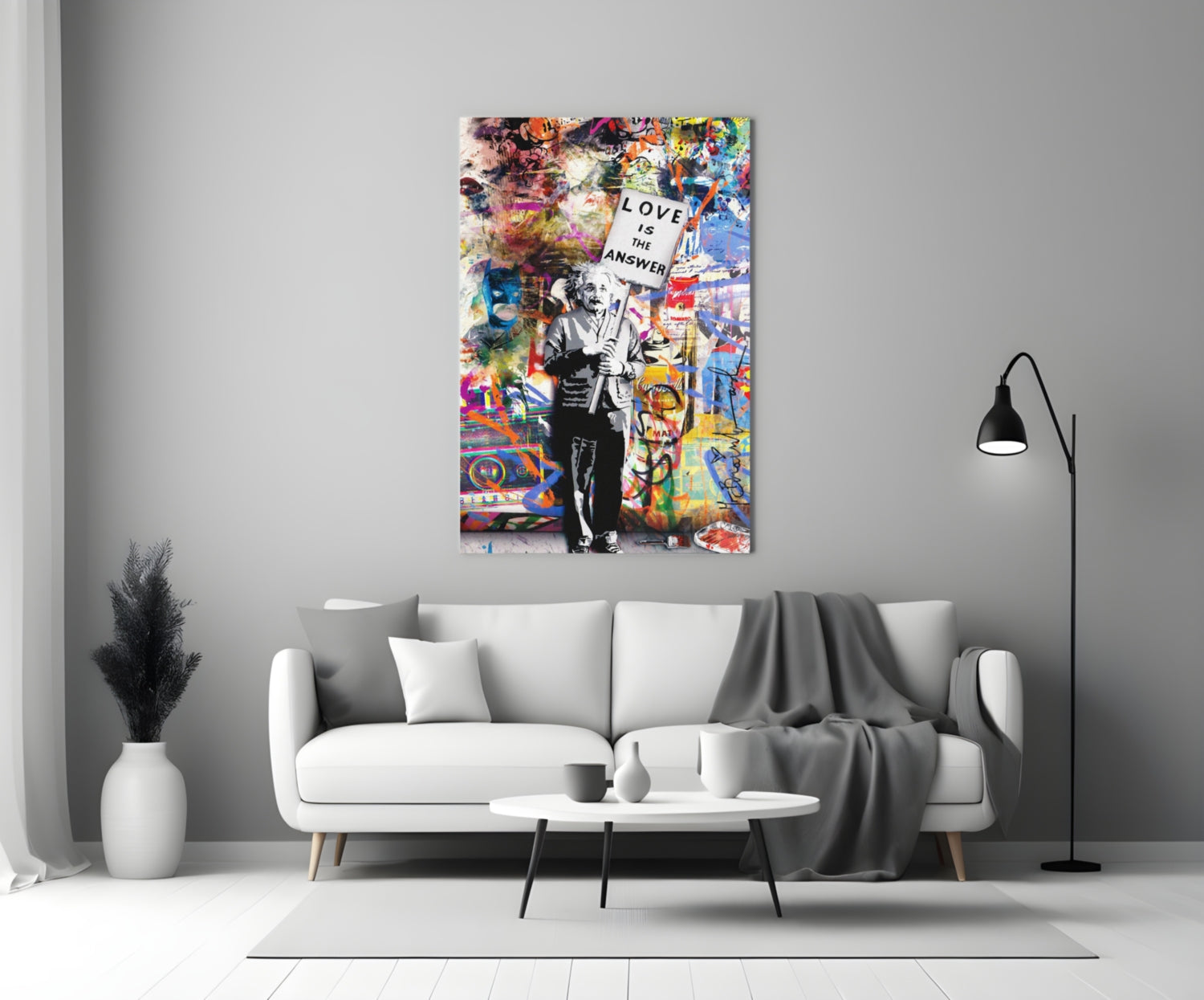 Love is the Answer Street Art Glass Wall Art