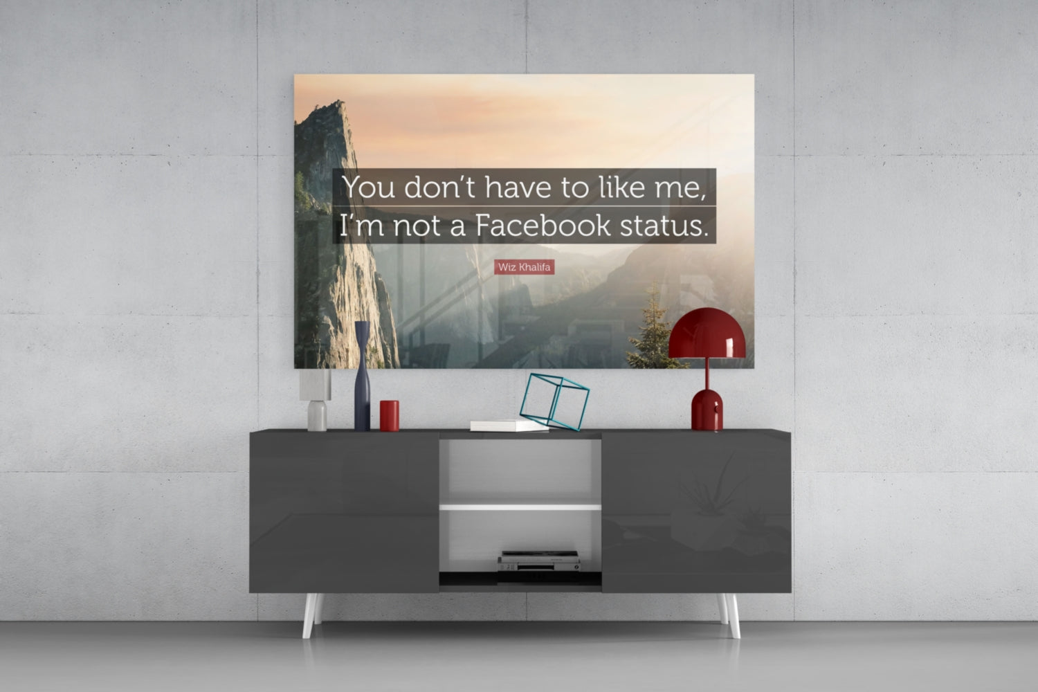 Not a Facebook Status Glass Wall Art