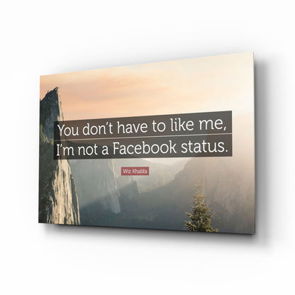 Not a Facebook Status Glass Wall Art