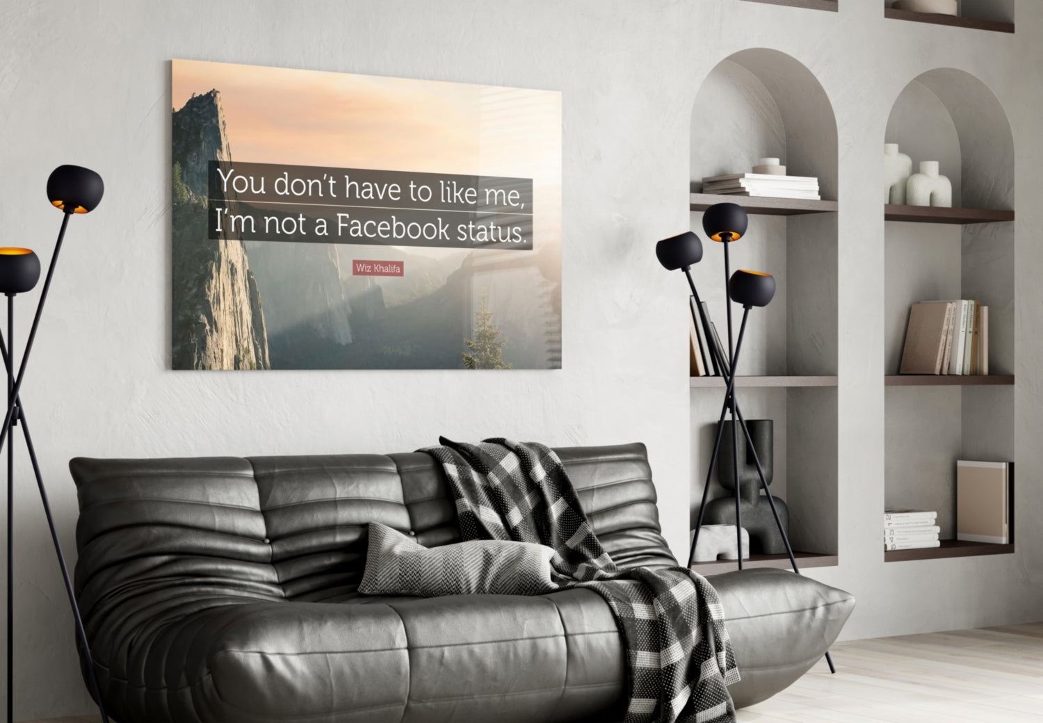 Not a Facebook Status Glass Wall Art