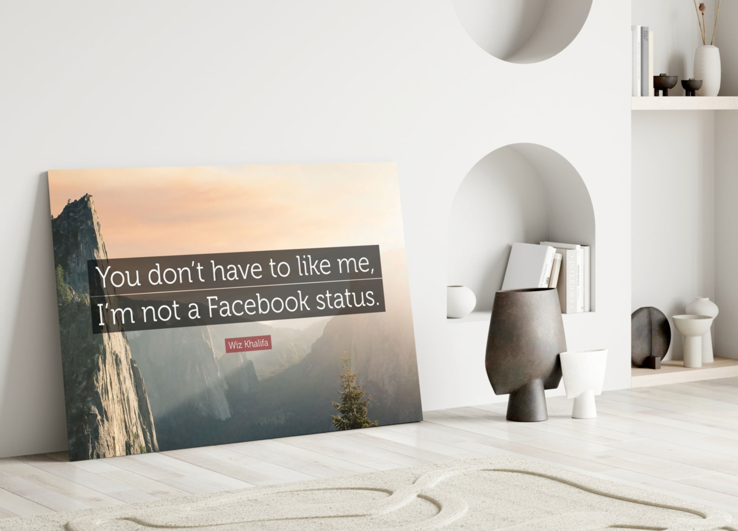 Not a Facebook Status Glass Wall Art