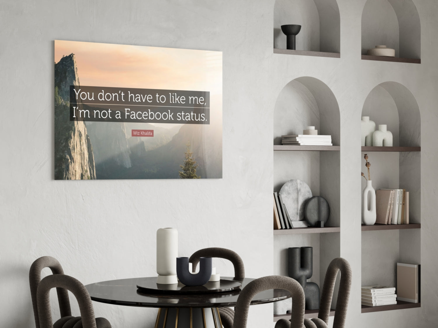 Not a Facebook Status Glass Wall Art