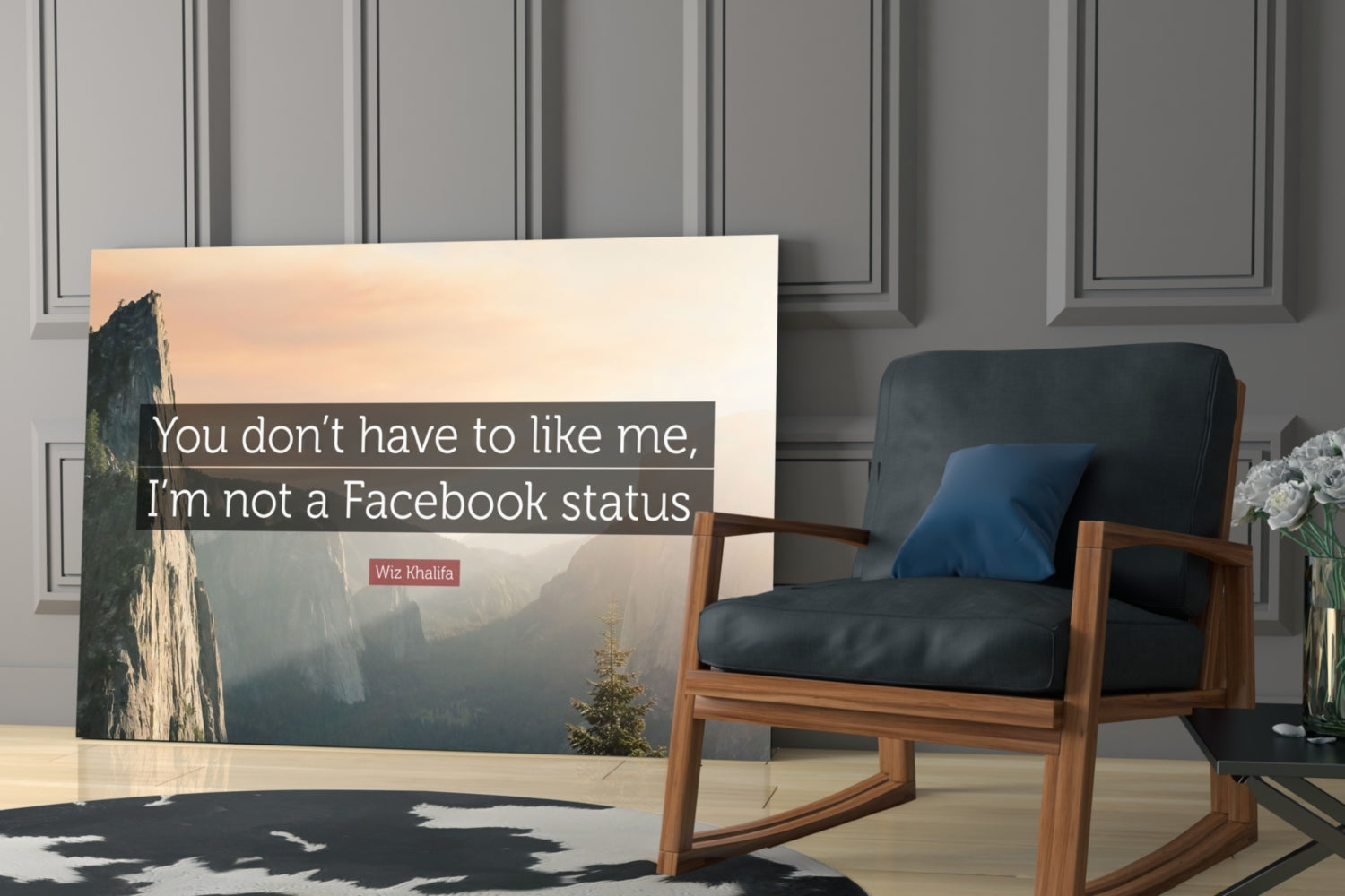 Not a Facebook Status Glass Wall Art