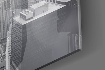 Black And White Skyline Wanderlust Glass Wall Art