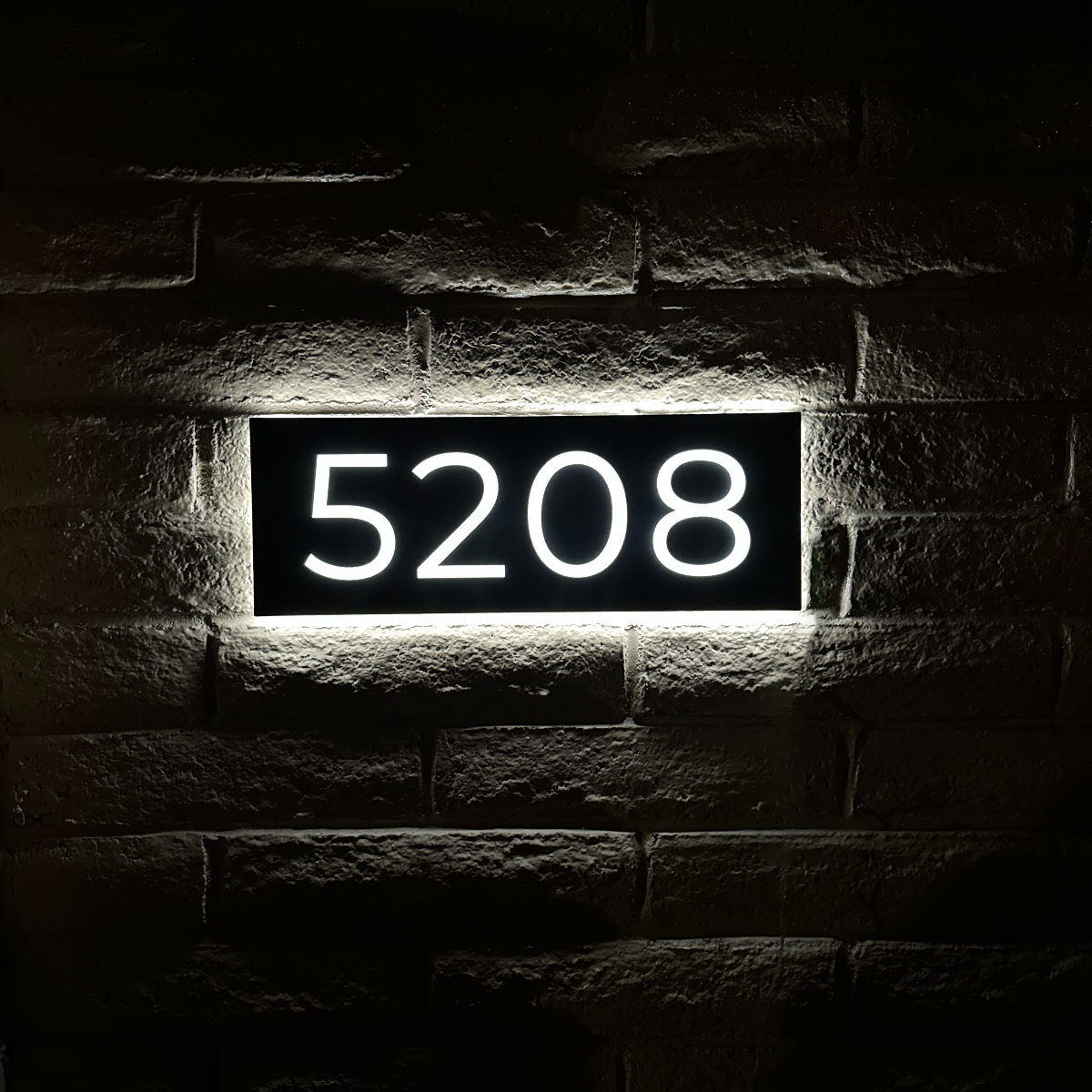 Metal Backlit Address Plaque – Custom LED House Address Sign