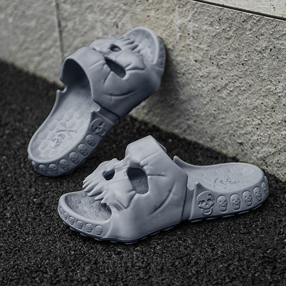Halloween skull slippers