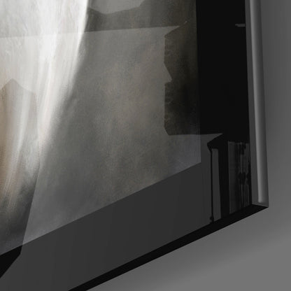 Dreamy White Horse Painting Glass Wall Art