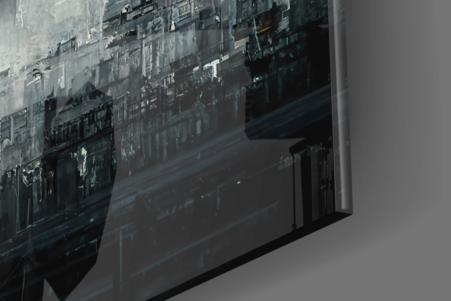 Old City Silhouette Glass Art  || Designer Collection