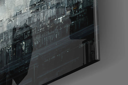Old City Silhouette Glass Art  || Designer Collection