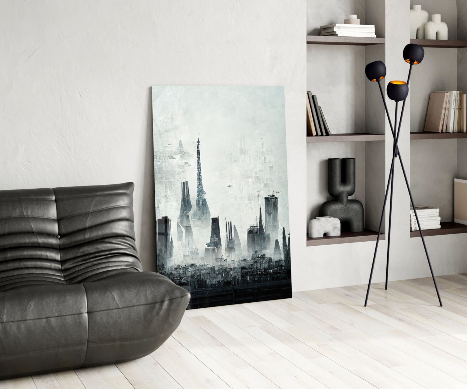 Old City Silhouette Glass Art  || Designer Collection