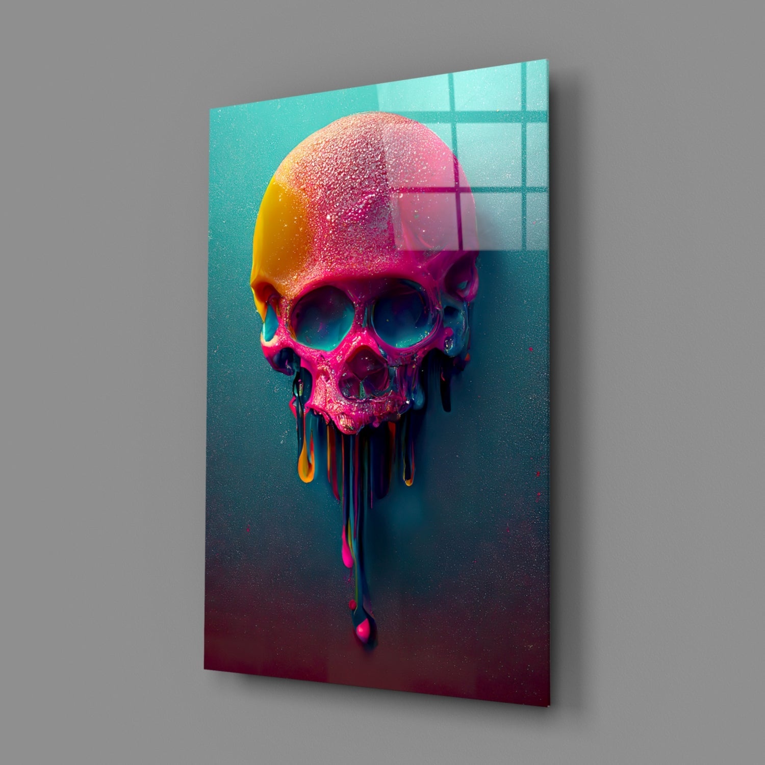 Melt of the Skull Glass Art  || Designer Collection