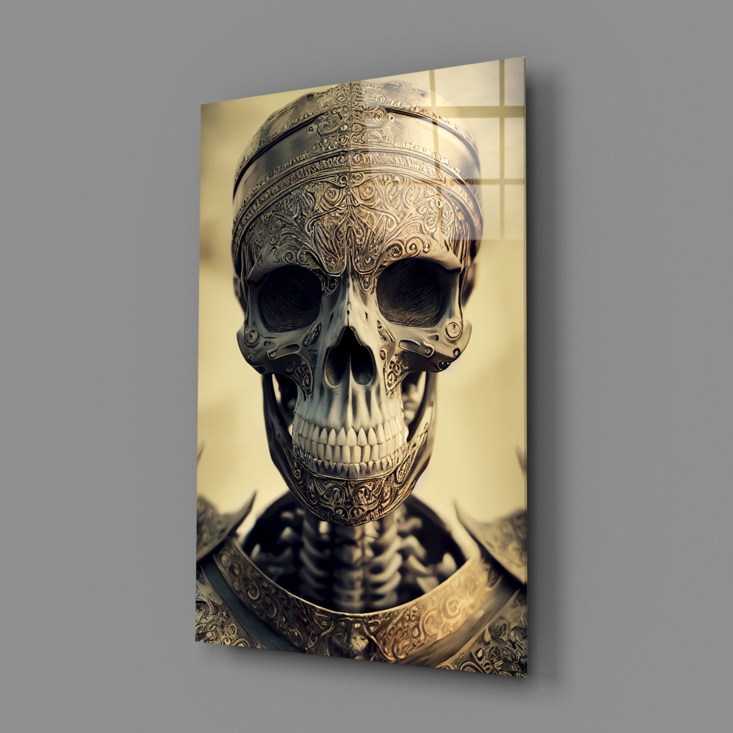 The Immortal Fighter Glass Wall Art || Designer Collection