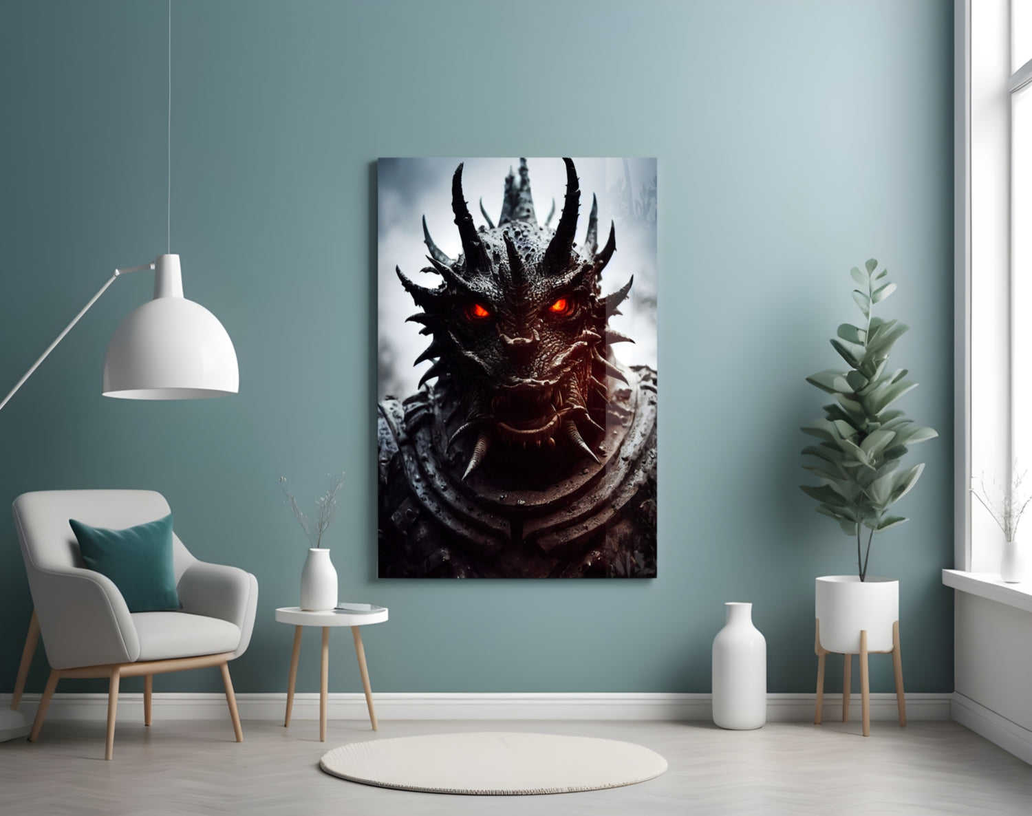 The Beast Glass Wall Art || Designer Collection