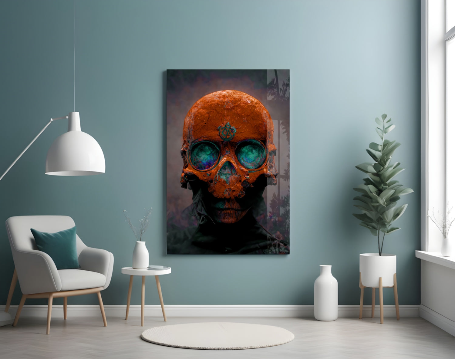 Skull Glass Art  || Designer Collection