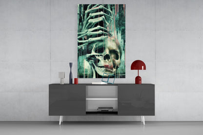 Fall of Skeletons Glass Art  || Designers Collection